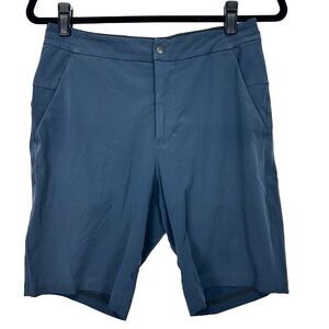 Lululemon navy blue flat front shorts R2